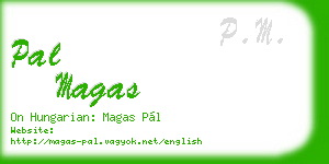 pal magas business card