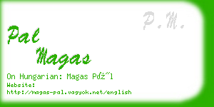 pal magas business card